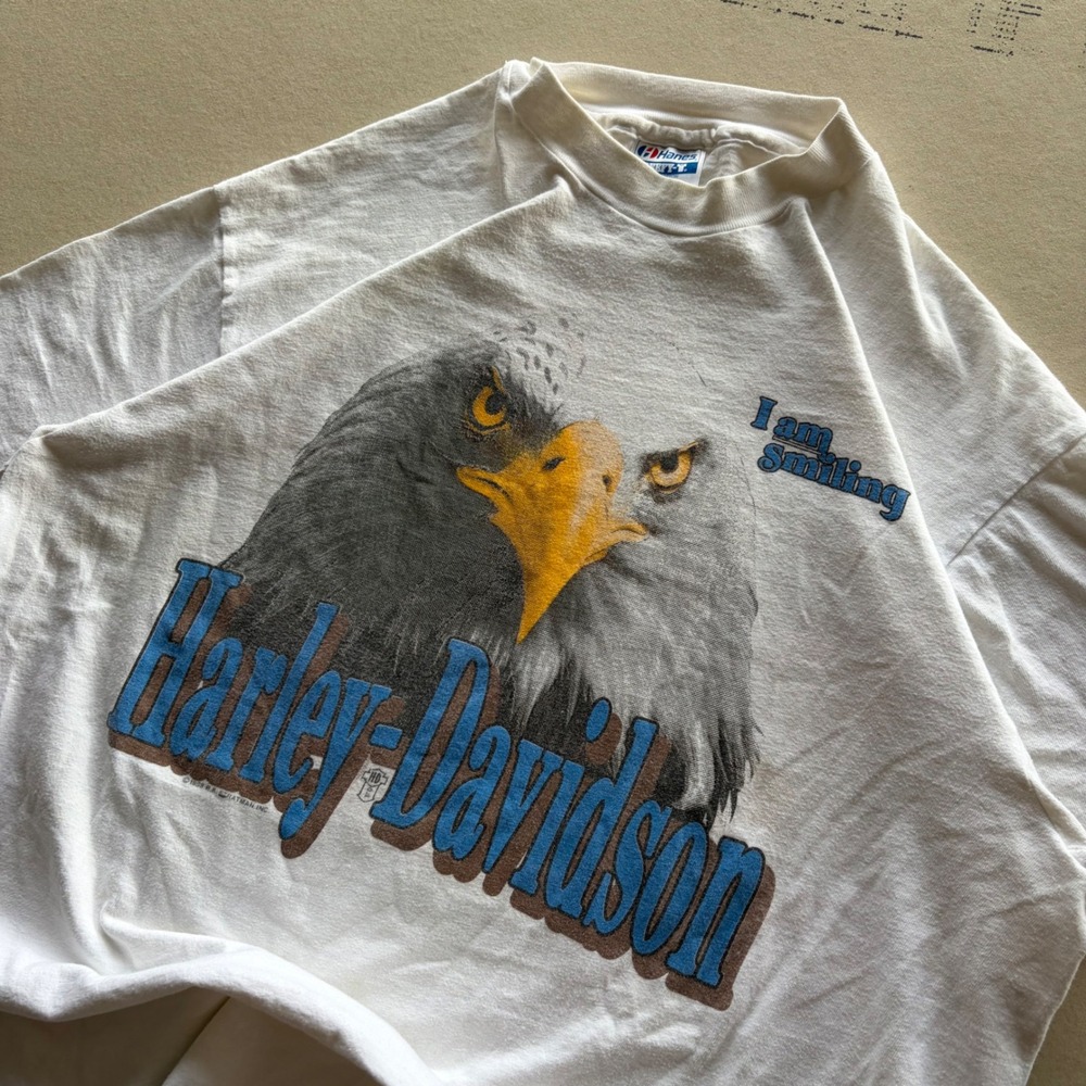 Vintage 80s Harley Davidson T-shirt Eagle Palm Springs California
